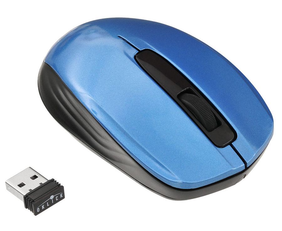 Мышь Oklick 475 MW черный/синий USB