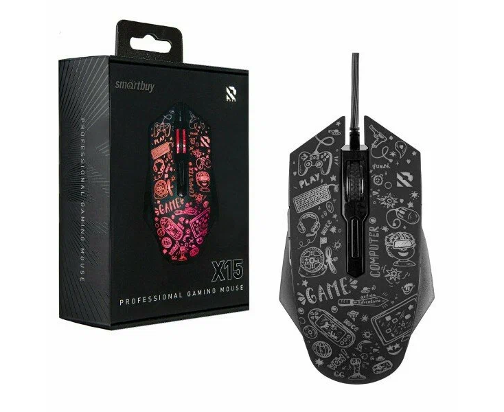 Мышь SMARTBUY SBM-745 G-K Rush X15 серный