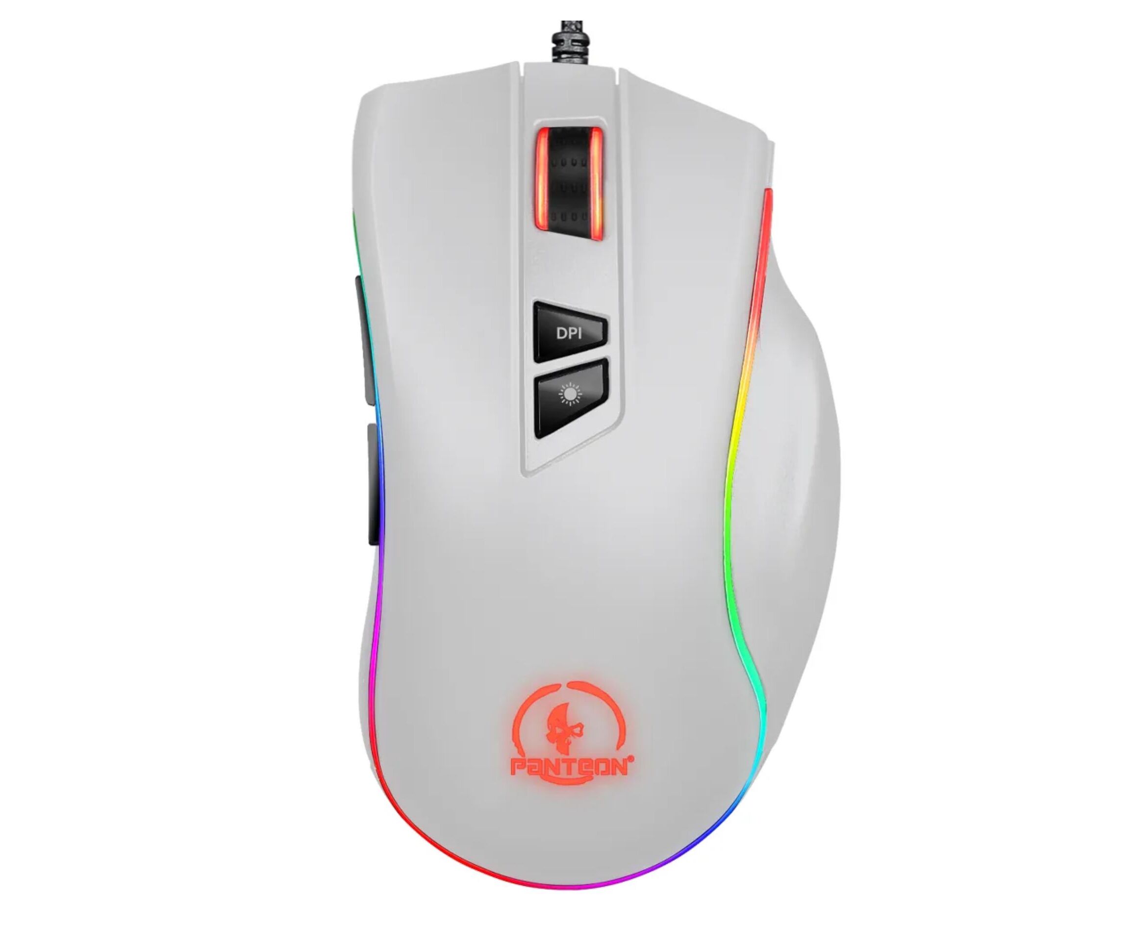 Мышь Panteon PS88 белая (Pixart 3327 с микроконтролером, 220 IPS/3, со сменным крылом и подсветкой LED RGB CHROMA LIGHT)