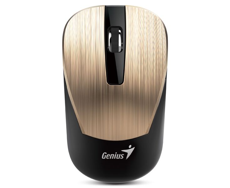 Мышь беспроводная Genius NX-7015 800-1200-1600 dpi/Blue Eye/3 кнопки/USB-приемник/2,4 ГГц/Батарея AA/золотой