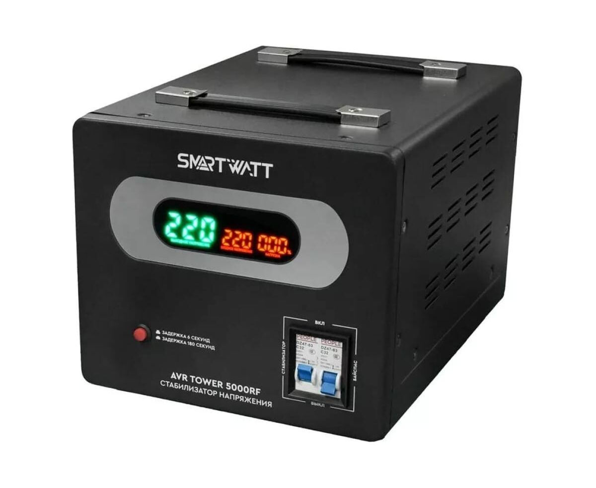Напольный стабилизатор напряжения SMARTWATT AVR TOWER 5000 RF
