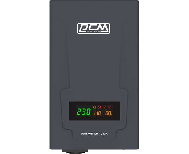 Стабилизатор напряжения POWERCOM WM-500 VA графитовый