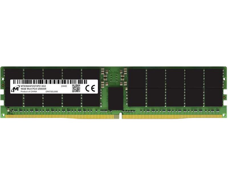 ОЗУ Micron MTA18 ASF2 G72 PZ-3 G2 DDR4 RDIMM 16 GB 1 Rx4 3200 M Hz ECC Registred, 1 year, OEM