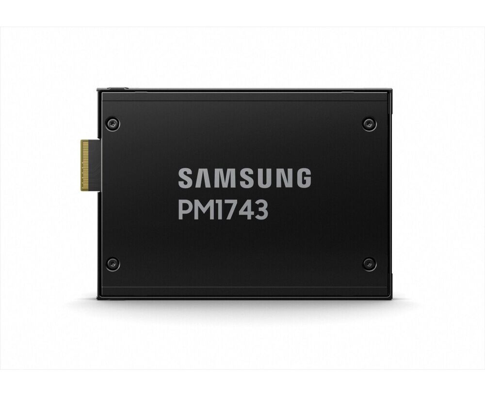 SSD Samsung PM1743 MZWLO7 T6 HBLA-00 A07, 7680 GB, U.3(2.5" 15mm), NV Me, PC Ie 5.0 x4 R/W 14000/6000 MB/s, IO Ps 2 500 000/300 000,