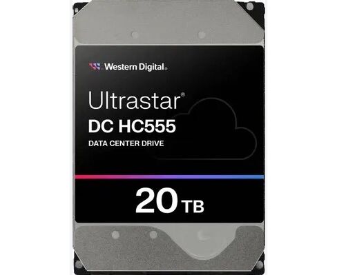 HDD WD Ultrastar DC HC555 (WUH722020 CLE6 L4) 20 TB (SATA 3.5"/7200/512 Mb/6 Gbs)