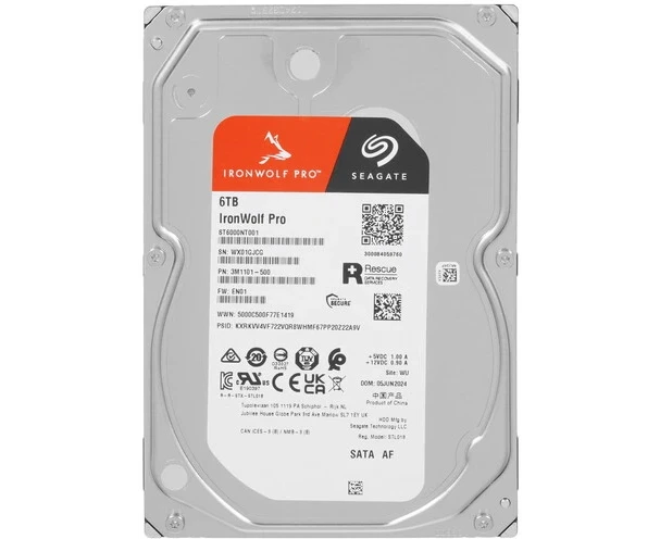 HDD Seagate Iron Wolf Pro 6 TB (ST6000 NT001) 512 E 3.5" SATA 6 GB/s 7200rpm