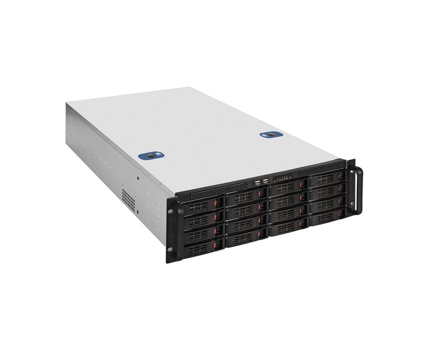 Корпус Exe Gate Pro 3 U660-HS16 EX281234 RUS RM 19", высота 3 U, глубина 660, без БП, 16x Hot Swap, USB