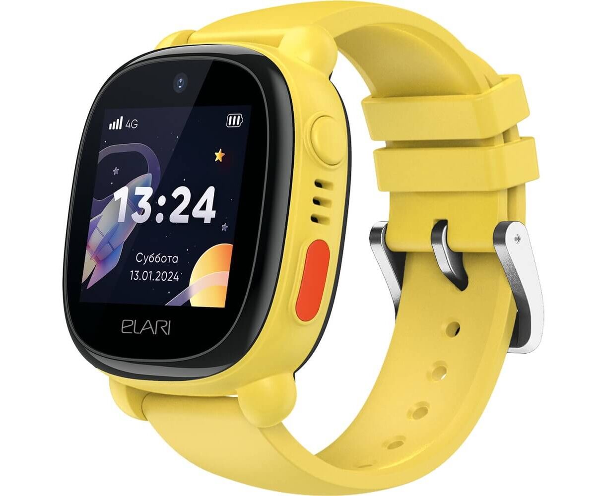 Smart-часы ELARI Kid Phone 4 G Lite (KP-4 G-L-YEL) 1.3" желтый/желтый