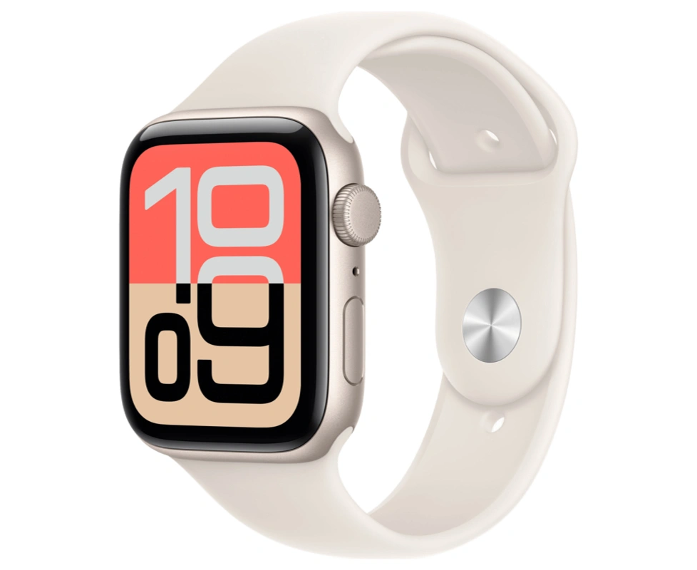 Smart-часы Apple Watch SE 3 2025, 44мм сияющая звезда/сияющая звезда (MEHJ4 LW/A)