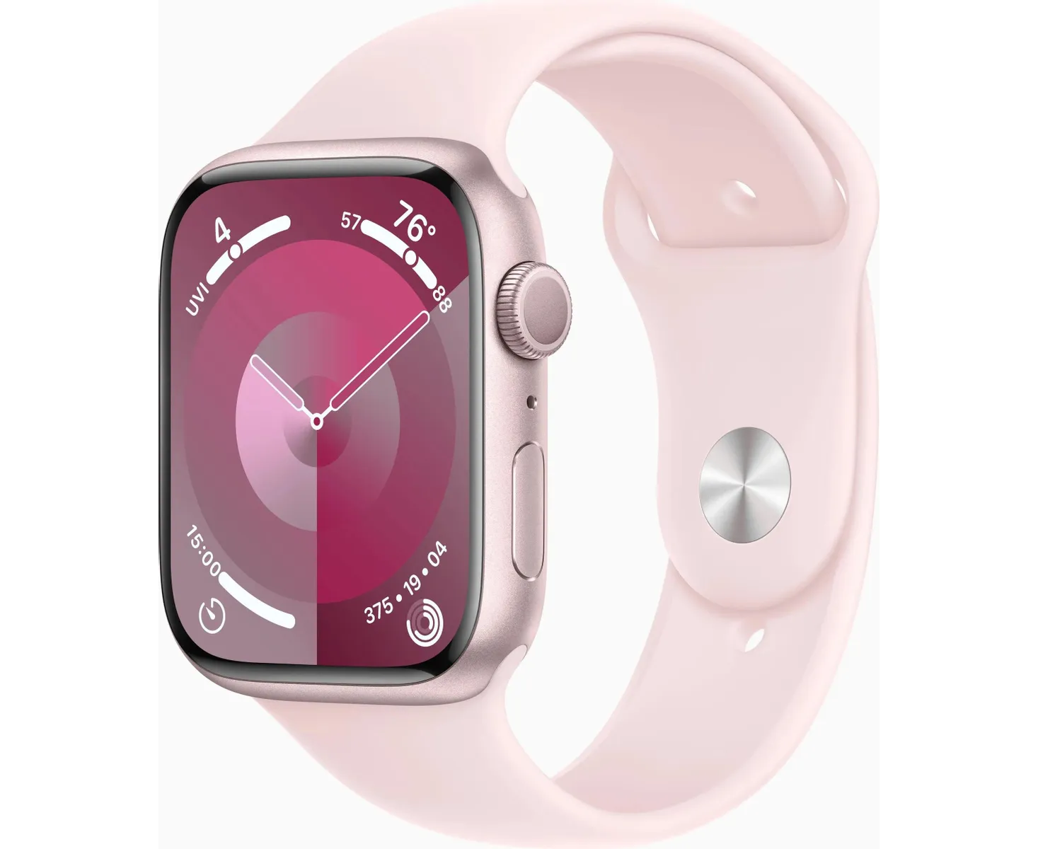 Смарт-часы Apple Watch Series 9 A2980 (MR9 J3 LL/A) 5мм OLED корп.розовый Sport Loop рем.светло-розовый разм.брасл. O/S
