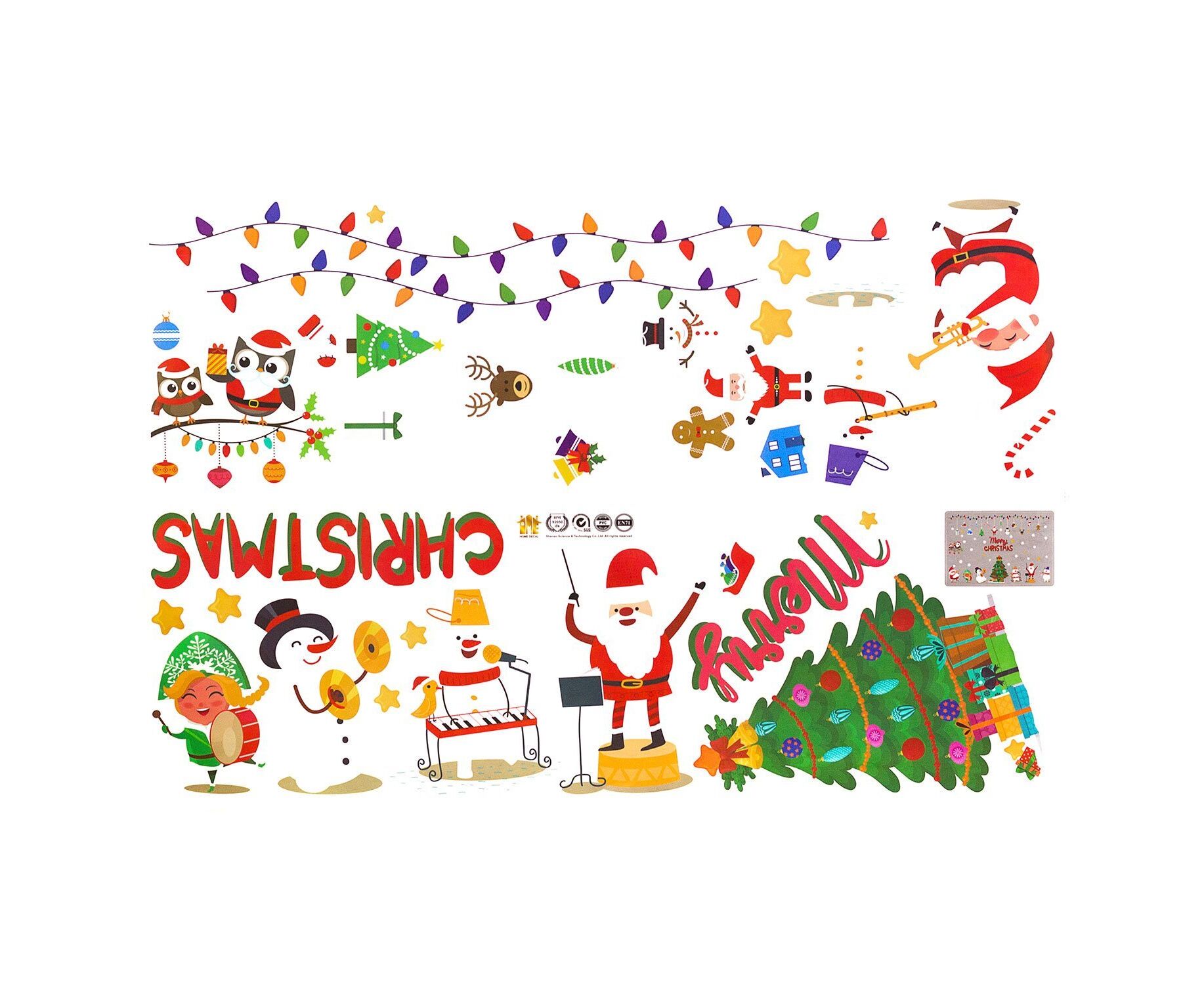 Наклейка - витражная 17 New Year (multicolor) (211385)