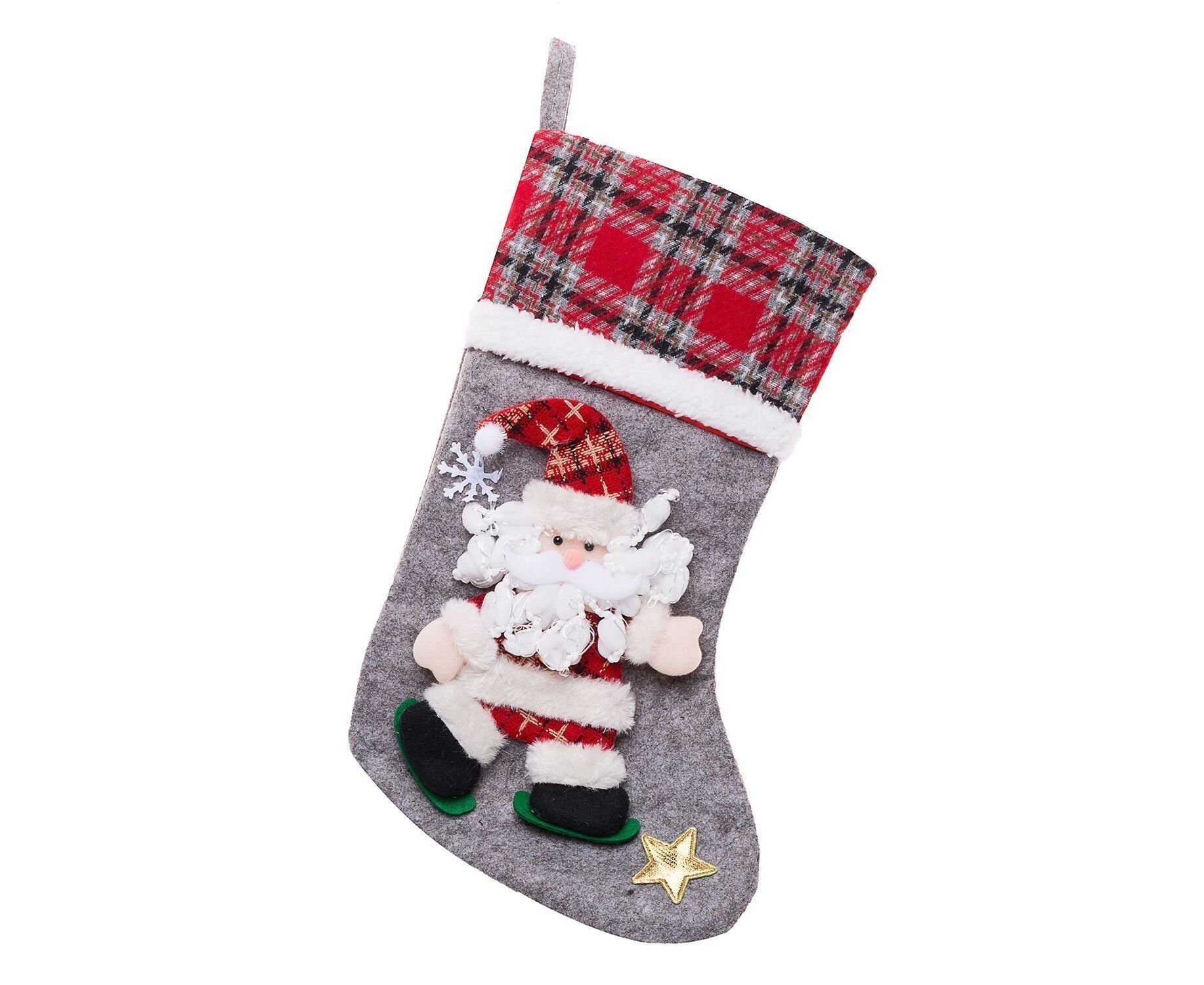Подарочная упаковка - новогодний носок New Year (multicolor) (004) (211739)