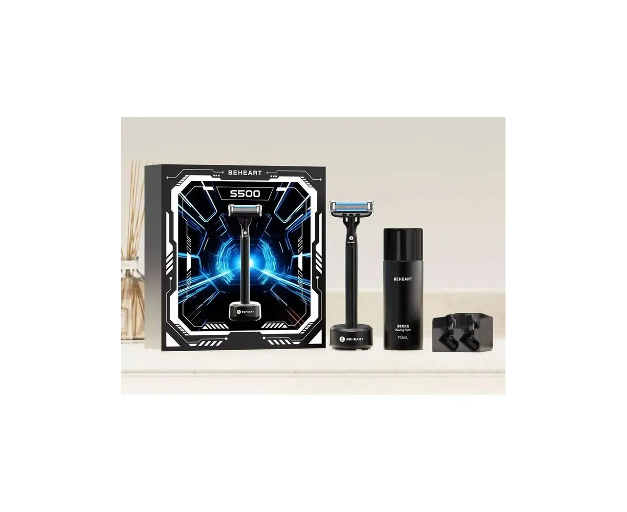 Набор для бритья BEHEART S500 (Gift Box) (3шт сменные насадки ) Black