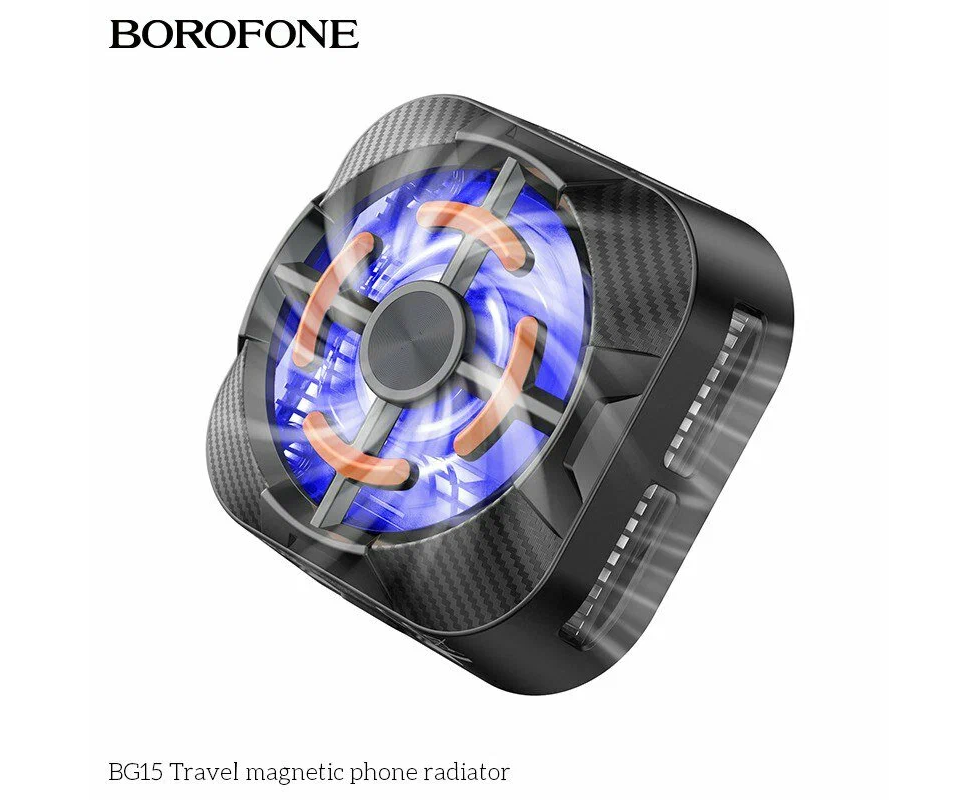 Кулер игровой (охлаждение) для смартфонов BOROFONE BG15 Travel magnetic phone radiator (черный)