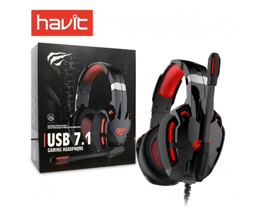 Гарнитура игровая с подсветкой HAVIT GAMENOTE HV-H2001 U 7.1 Gaming