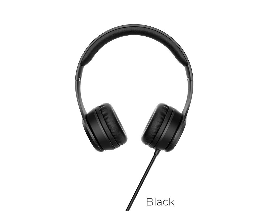 Наушники полноразмерные HOCO W21 Graceful charm wire control (чёрный)