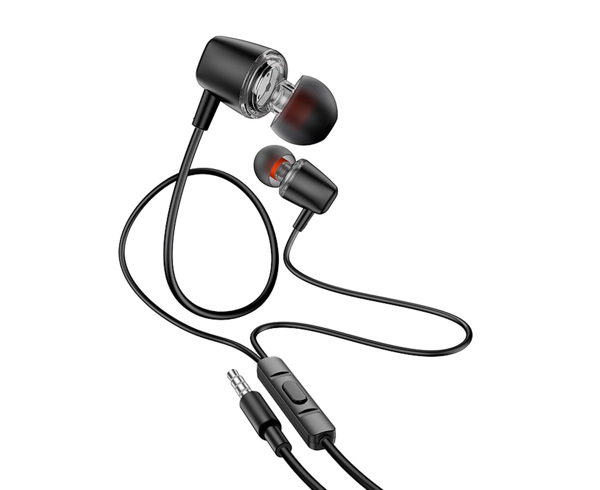Наушники HOCO M107 Discoverer universal earphones with mic (черный)
