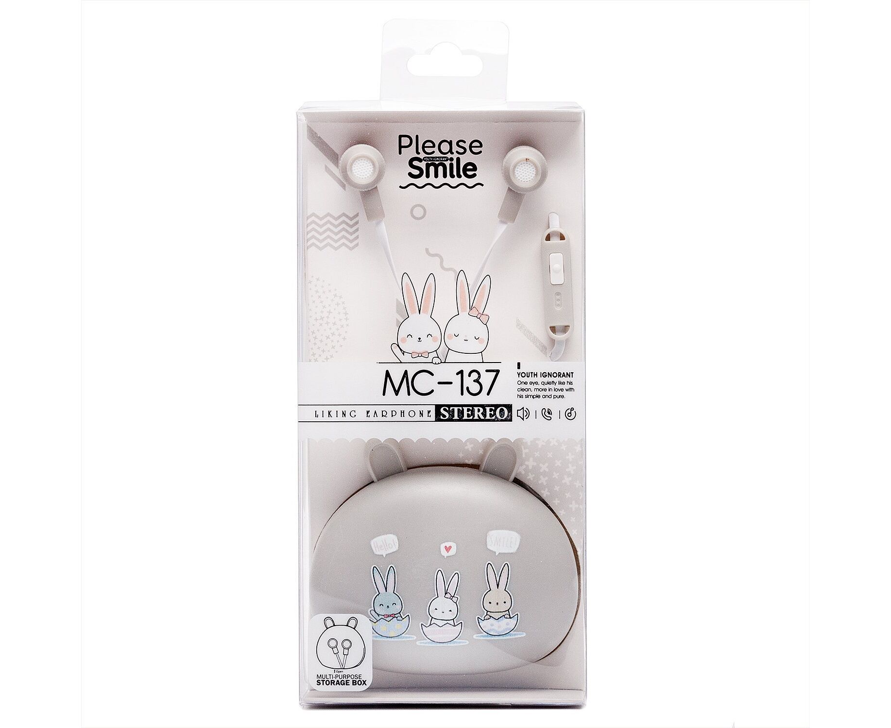 Проводные наушники внутриканальные - MC-137 Jack 3,5 (gray) (211669)