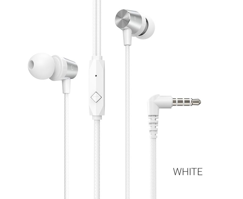 Наушники HOCO M97 Enjoy universal earphones with mic (белый)