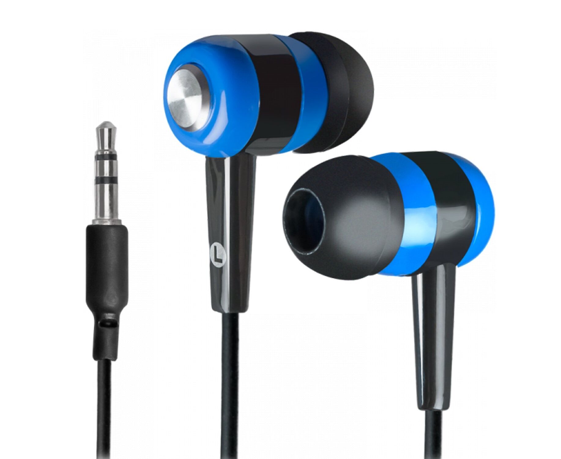Проводные наушники с микрофоном внутриканальные Defender Basic-616 Jack 3,5 (black/blue) (212584)