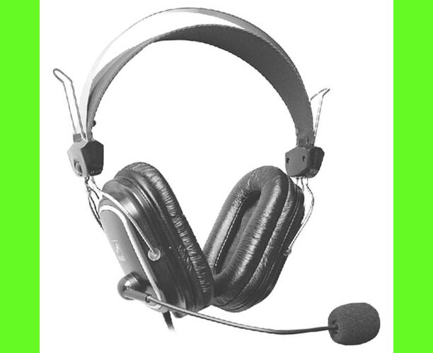Наушники полноразмерные проводные, с микрофоном A4 TECH HS-50, 2.4м мониторы (черный)