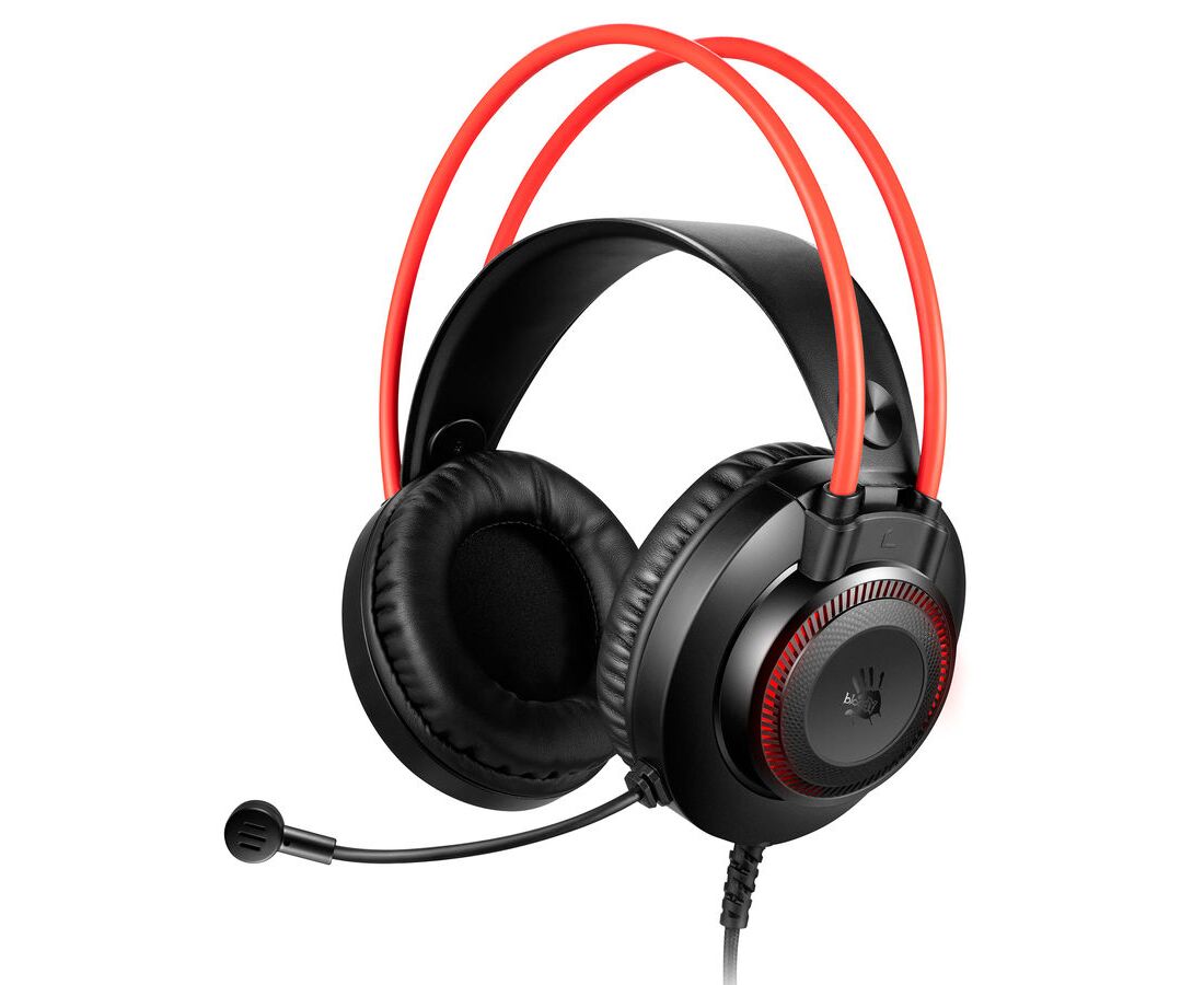 Наушники игровые с микрофоном A4 TECH Bloody G200 S (черный/красный)