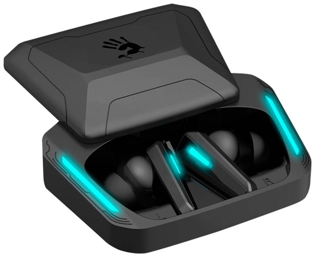 Наушники Bluetooth TWS A4 TECH Bloody M70 (M70 BLACK+BLUE) (черный/синий)
