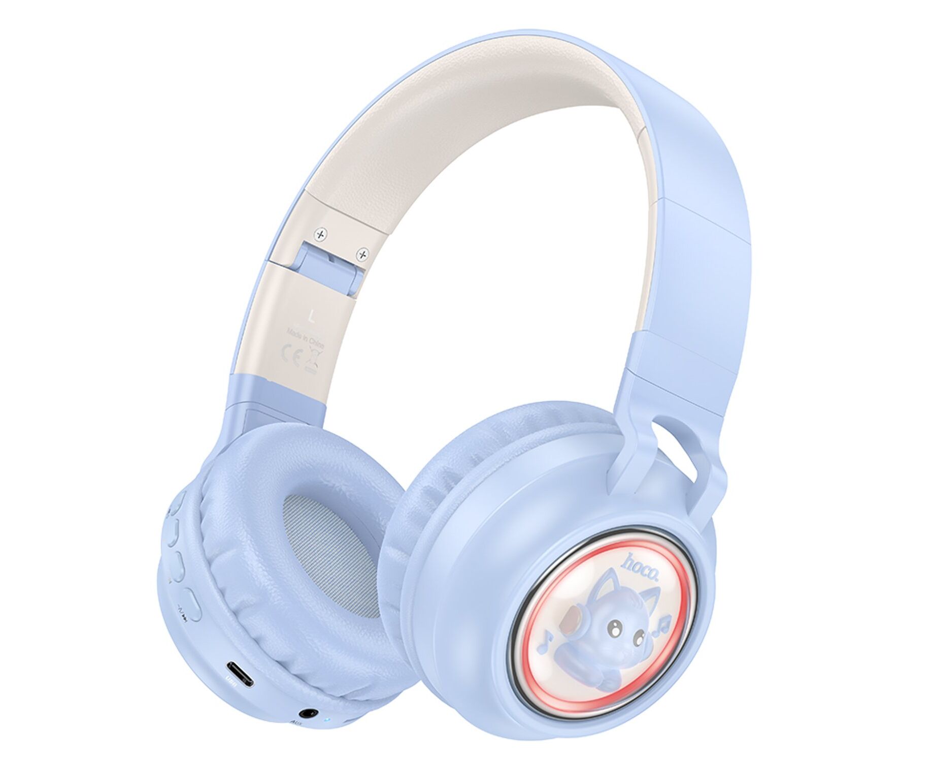 Bluetooth-наушники полноразмерные Hoco W50 Cute fun (blue) (229402)