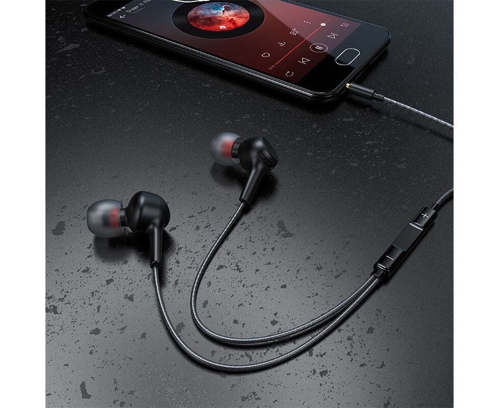 Наушники HOCO M78 El Placer universal earphones with microphone (черный)