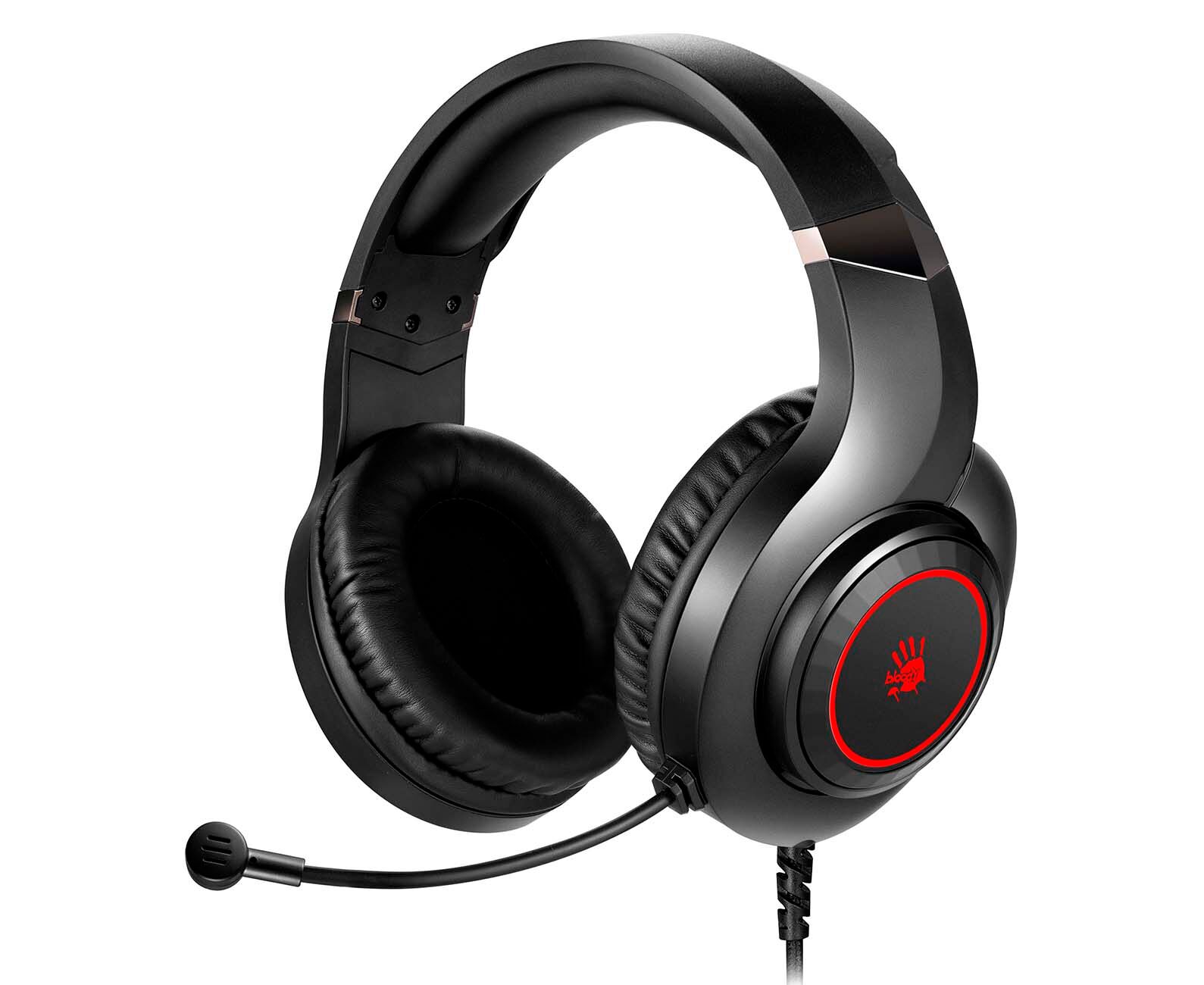 Наушники игровые с микрофоном A4 TECH Bloody G220 AUX3.5-4 PIN + USB (черный)