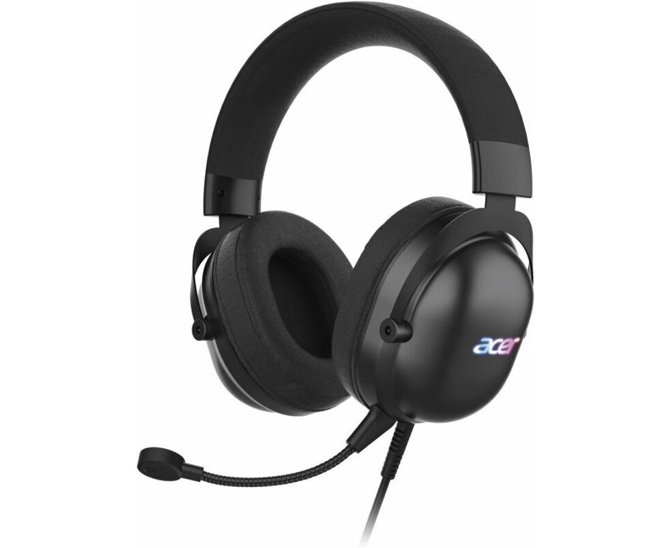 Наушники полноразмерные проводные, с микрофоном ACER AHW122 (черный)