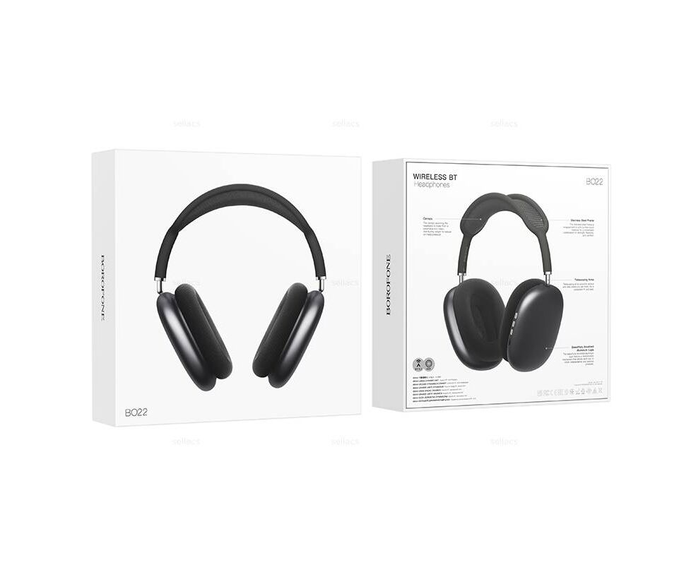 Наушники bluetooth полноразмерные BOROFONE BO22 Elegant (серый)