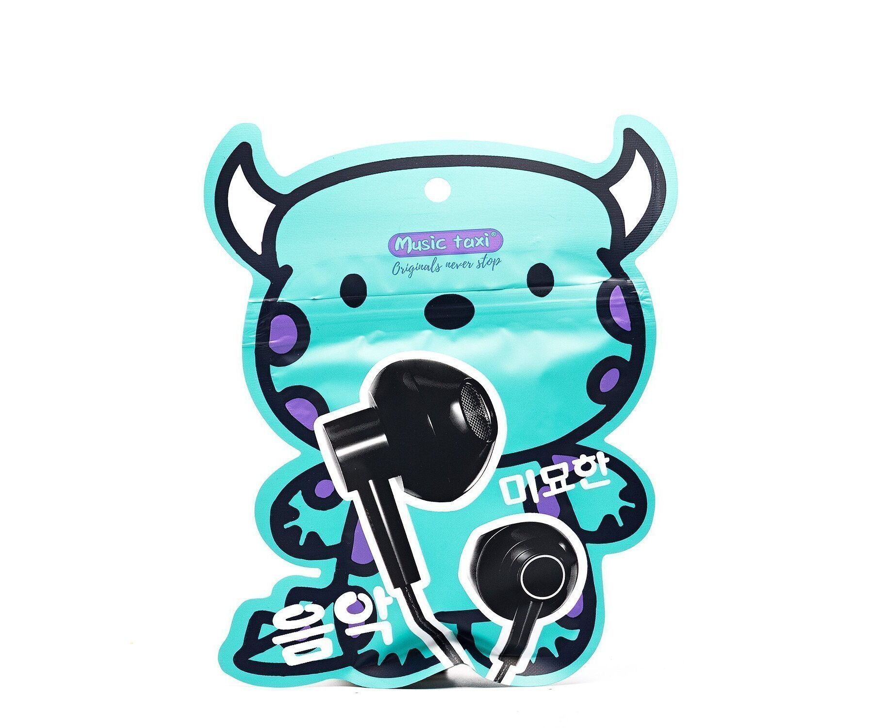 Проводные наушники с микрофоном вкладыши Music Taxi X-605 Jack 3,5 (тех.уп.) (blue) (232449)
