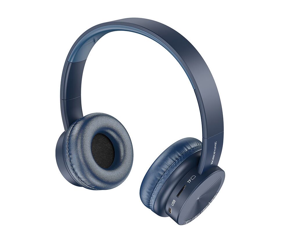 Наушники bluetooth полноразмерные BOROFONE BO11 Maily (синий)