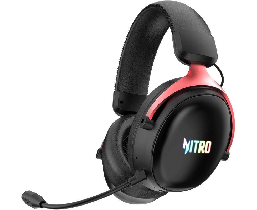 Наушники игровые с микрофоном ACER Nitro OHR401 BT мониторные (черный)