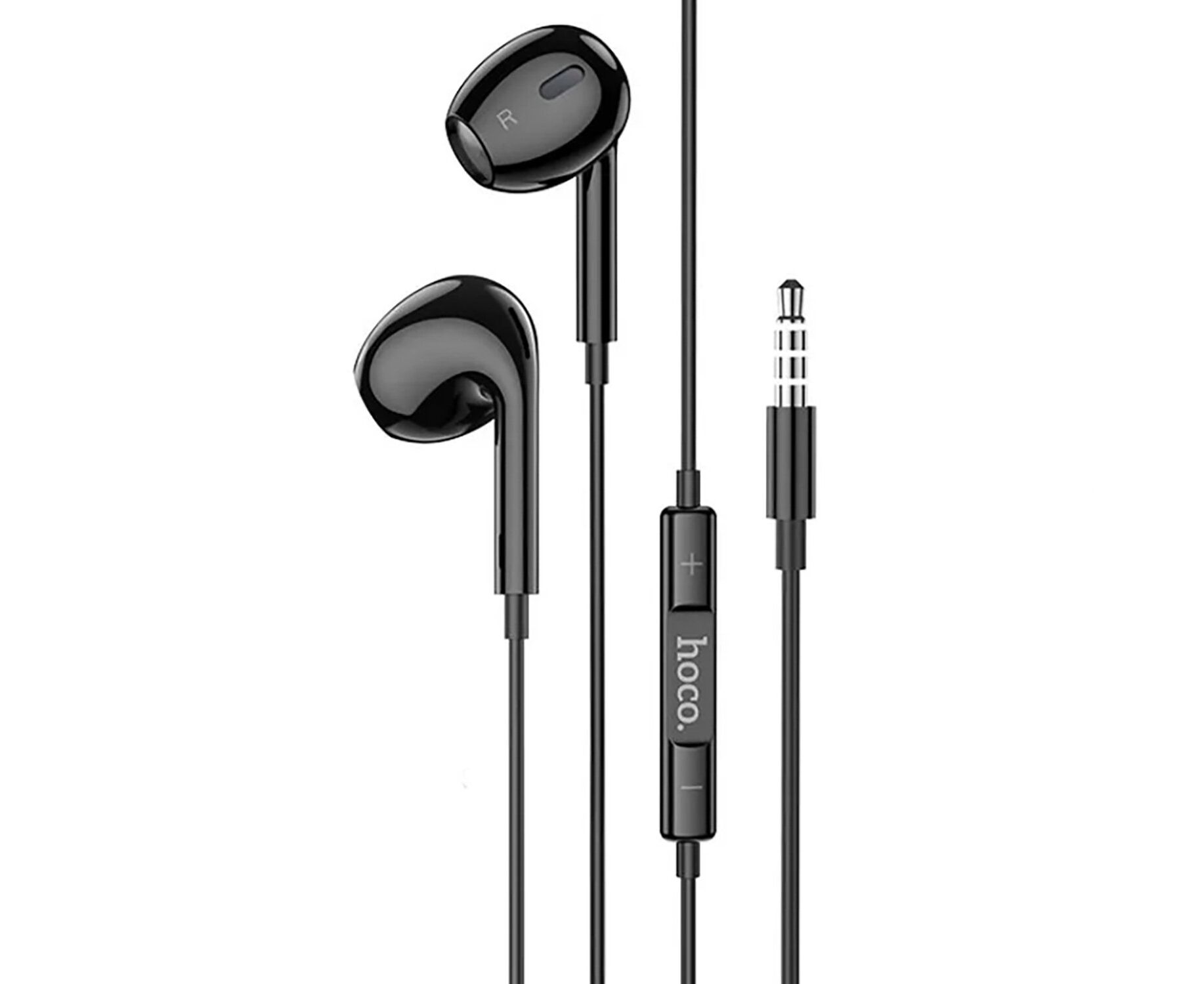 Проводные наушники с микрофоном вкладыши Hoco M101 Max Crystal Jack 3,5 (black) (235087)
