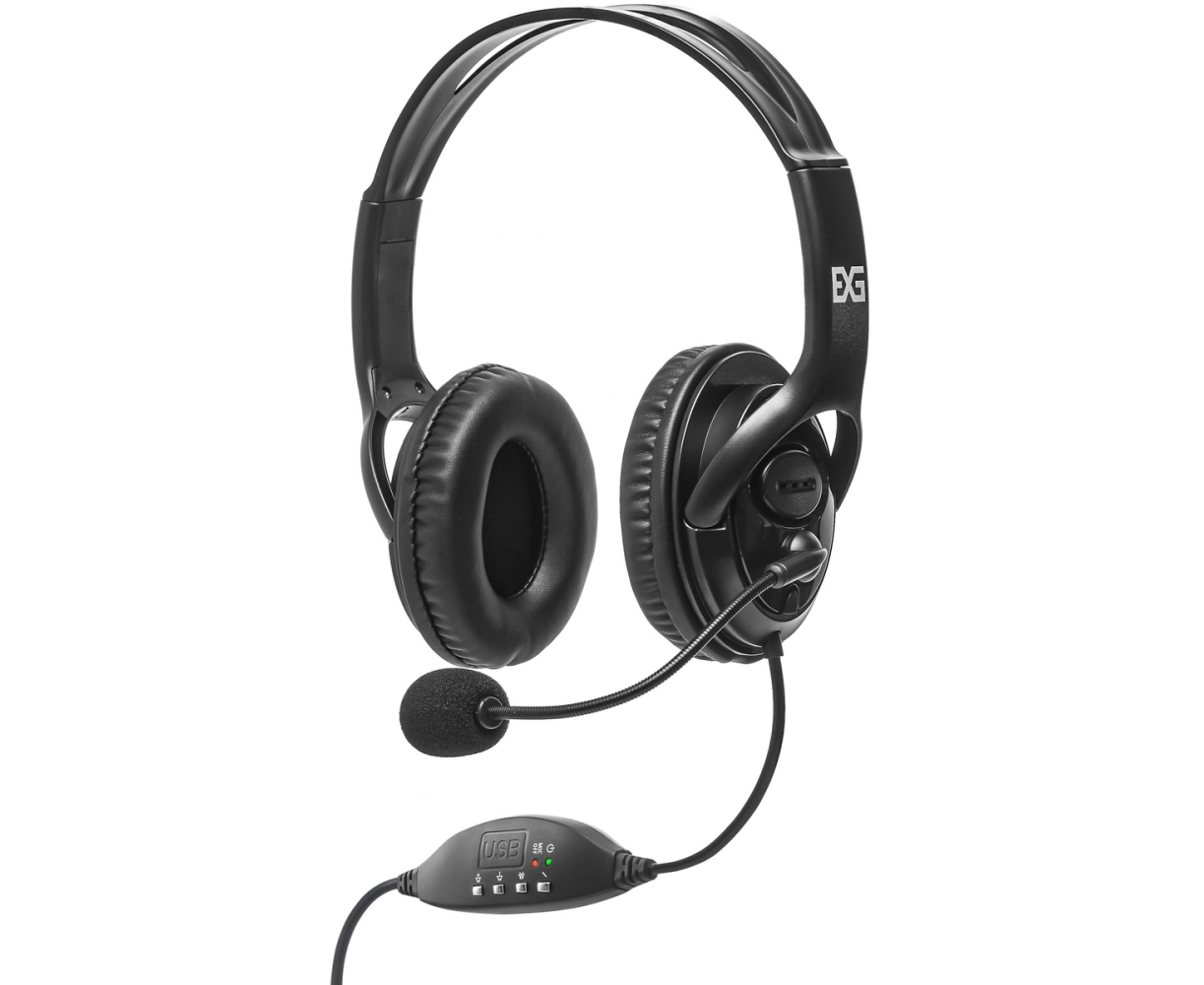 Наушники Exe Gate 960 USB Stereo EX294417 RUS USB, динамик 40мм, 20-20000 Гц, длина кабеля 2м, управление громкостью и пр. на кабеле, Color box