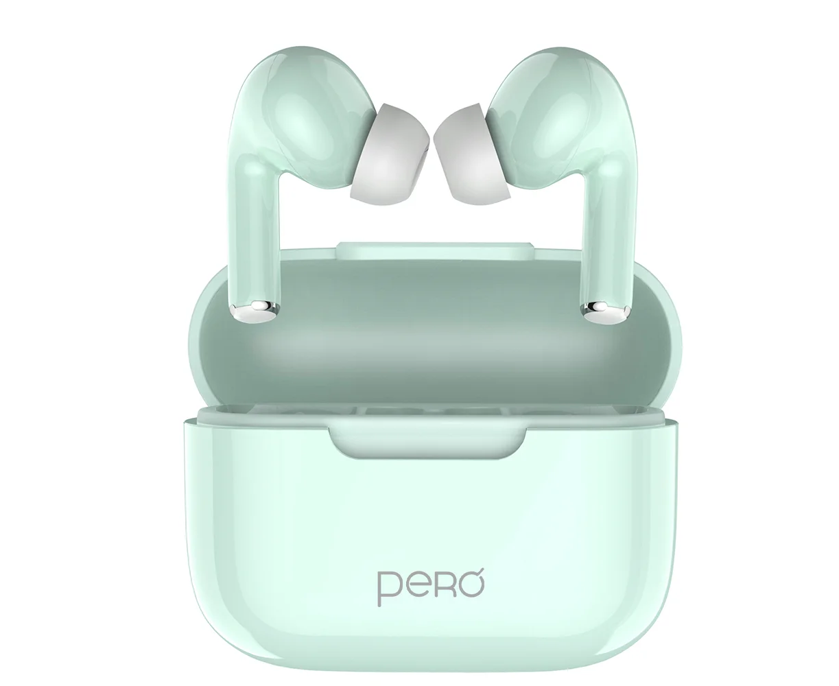 Наушники беспроводные PERO TWS06 Comfort (PTWS06 LG) Light green