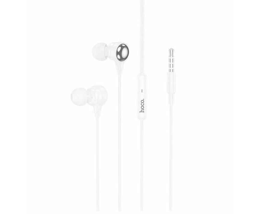 Наушники HOCO M116 Benevolent universal earphones with microphone White