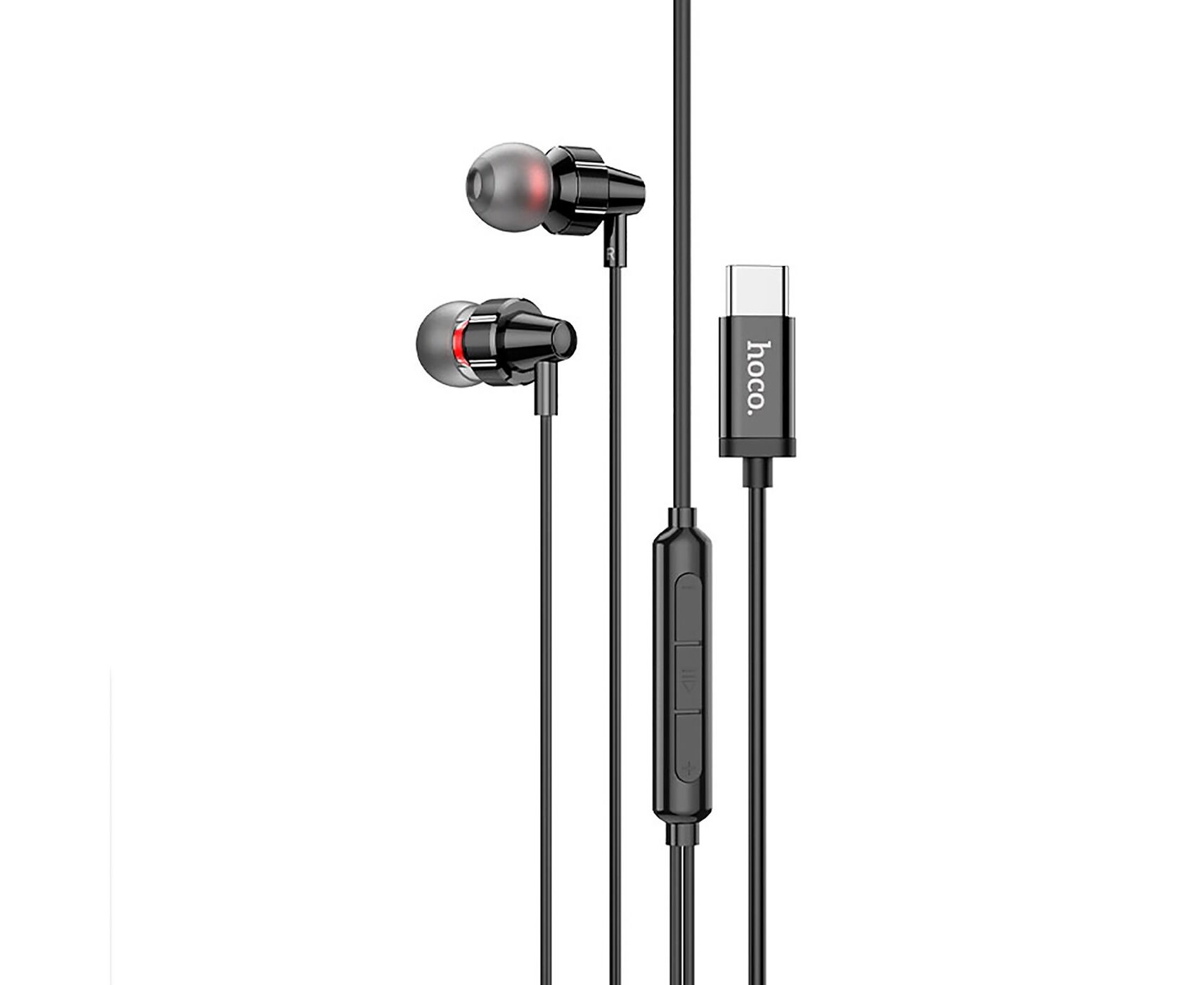 Проводные наушники с микрофоном внутриканальные Hoco M90 Jack 3,5 (black) (219919)