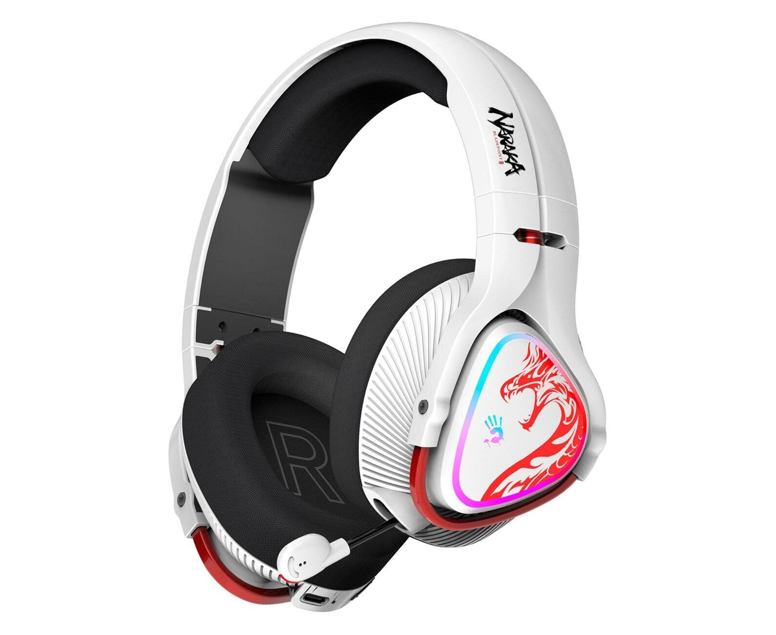 Наушники с микрофоном A4 Tech Bloody MR720 (MR720 Naraka) белый/красный