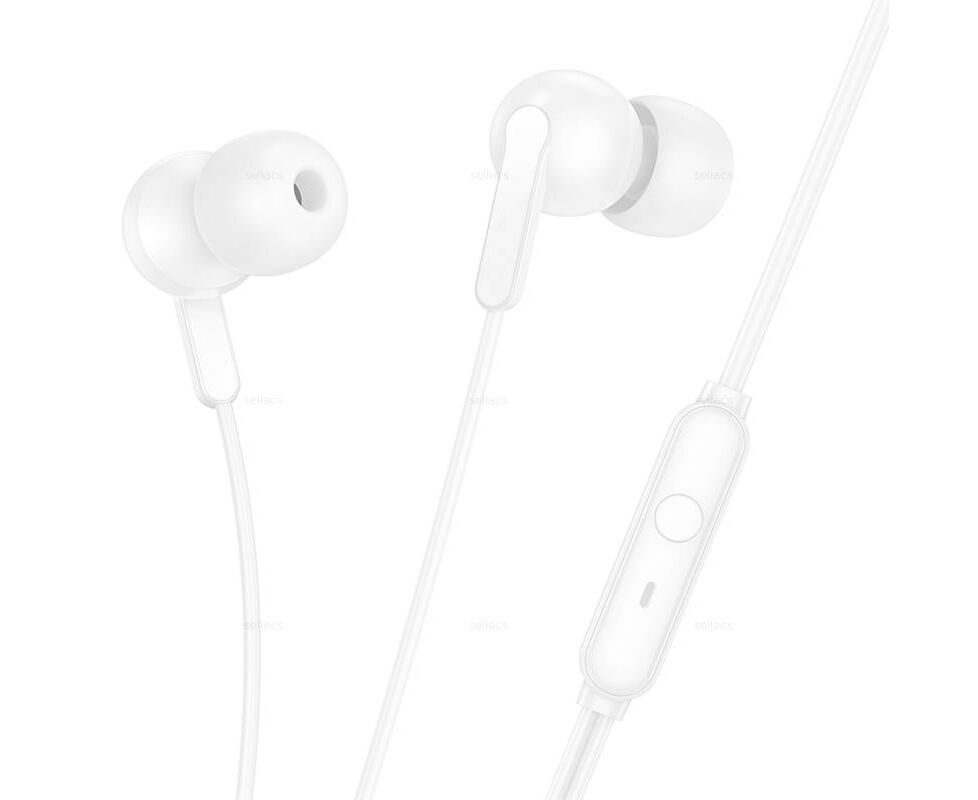 Наушники HOCO M124 Wide universal earphones with microphone (белые)