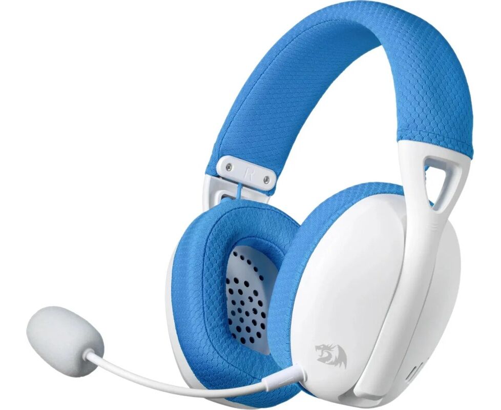 Беспроводная гарнитура Redragon Ire Pro (BT,2.4 G)/проводной,белый/син 71539