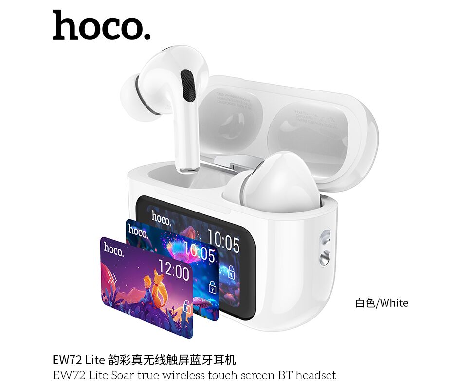 Наушники bluetooth HOCO EW72 Lite Soar true wireless touch screen (белый)