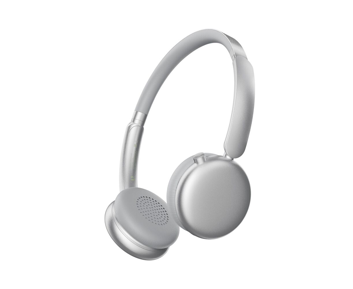 Беспроводные накладные наушники Stereo Light, BT 5.4, 300 м Ач, cеребристый, Deppa