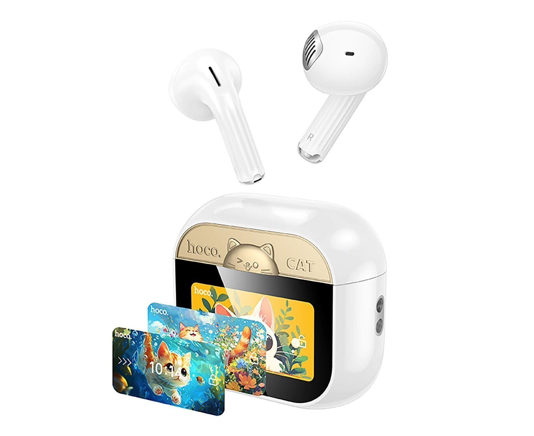 Беспроводные Bluetooth-наушники Hoco TWS EW89 с сенсорным экраном (white) (243055)