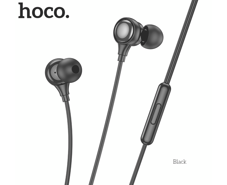 Наушники HOCO M116 Benevolent universal earphones with microphone Black