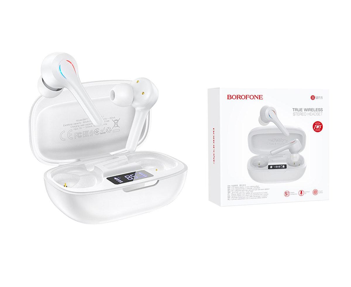 Наушники bluetooth BOROFONE BW11 Graceful sound true wireless BT headset (белый)