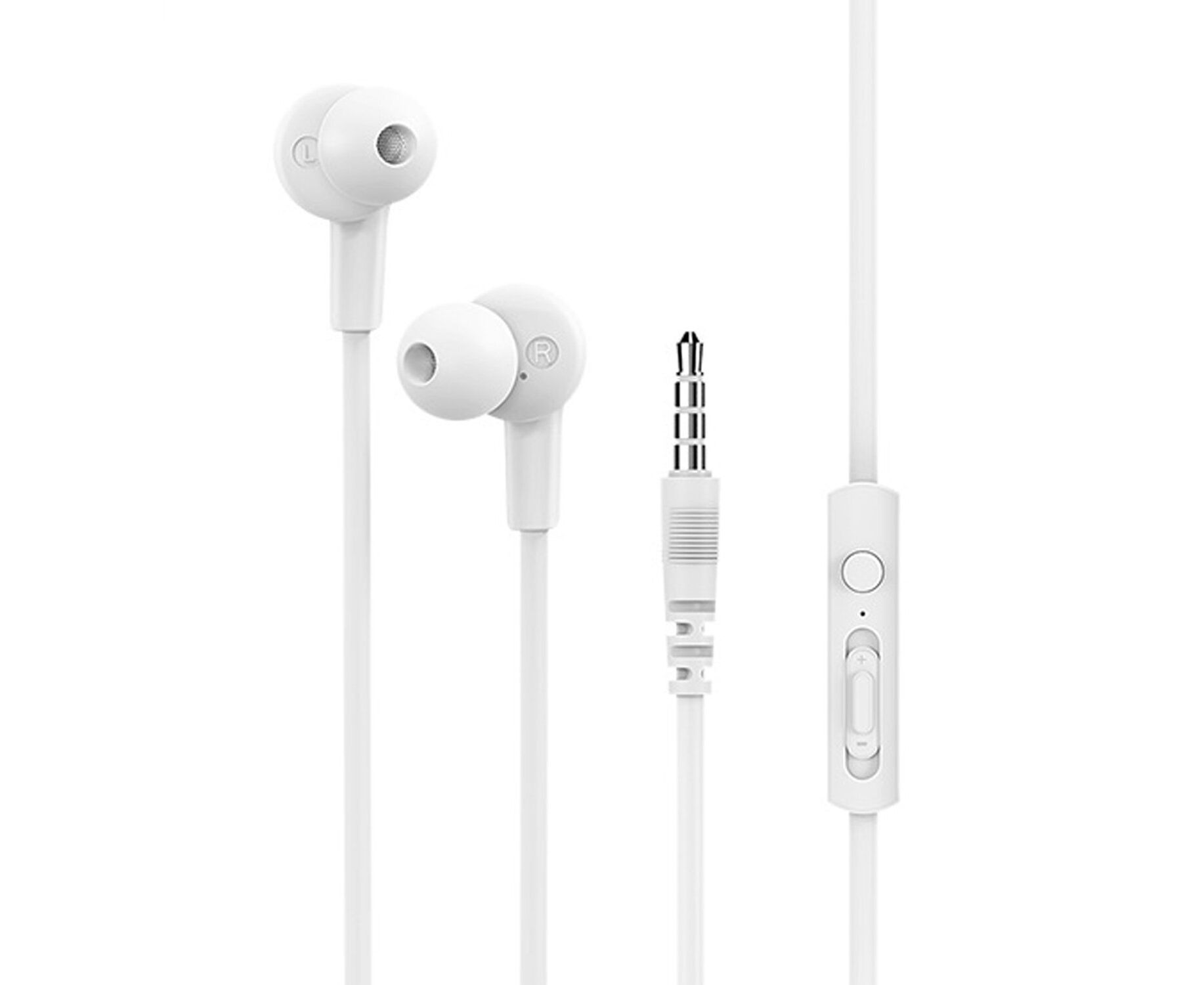 Проводные наушники с микрофоном внутриканальные Borofone BM37 Noble sound Jack 3,5 (white) (127648)