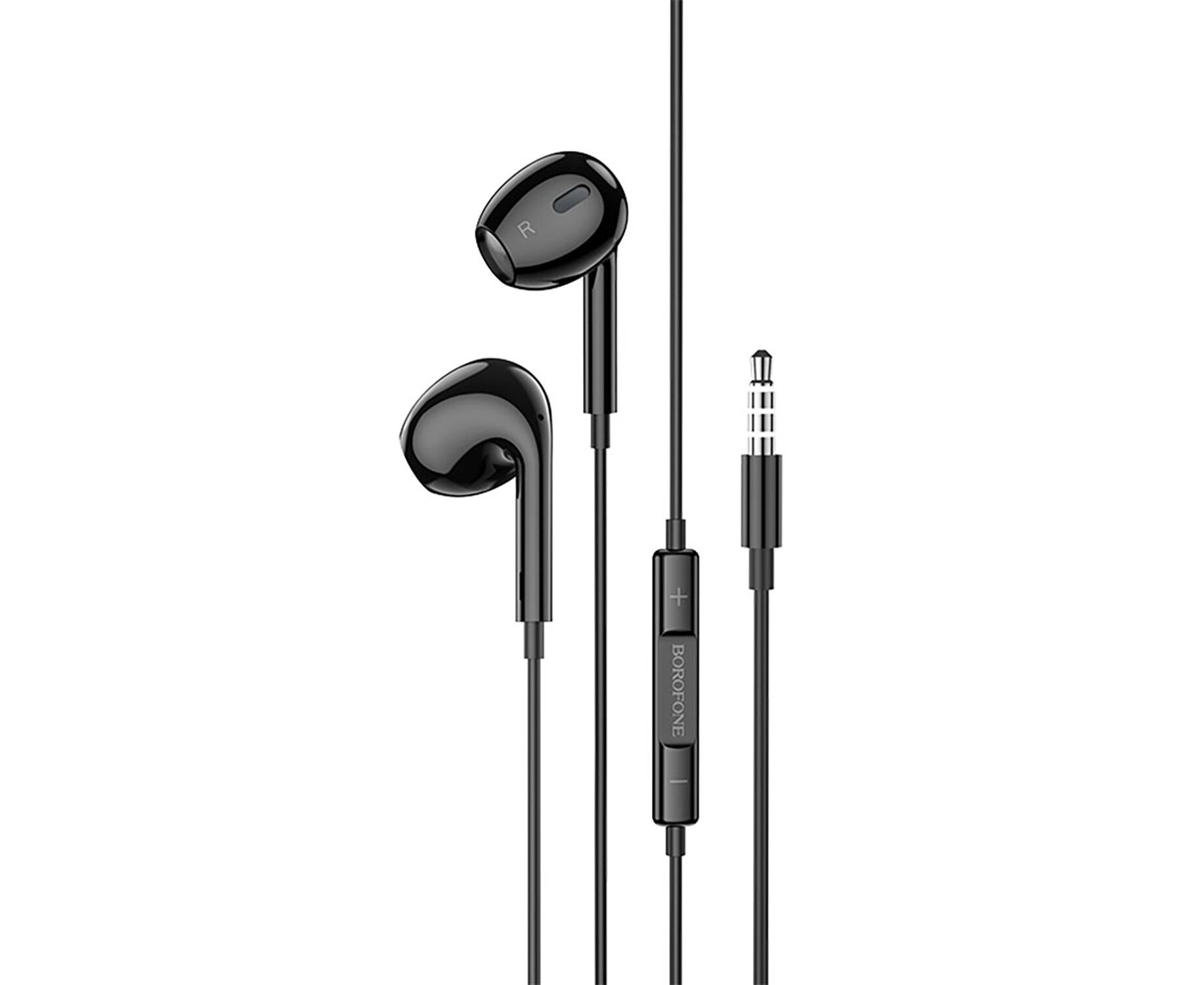 Проводные наушники с микрофоном вкладыши Borofone BM30 Max Jack 3,5 (black) (217934)